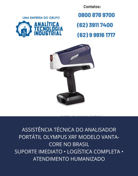 ASSISTÊNCIA TÉCNICA NACIONAL DOS ANALISADORES XRF DA OLYMPUS NO BRASIL